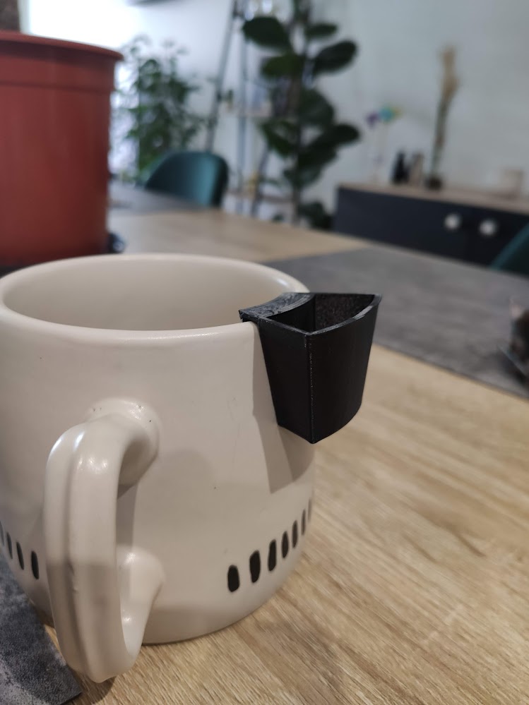 Tea bag waste basket (compatible with almost any cup/glass)