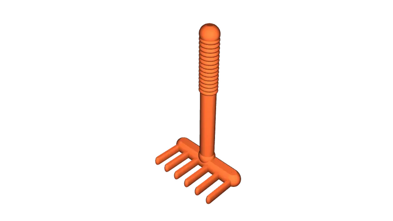 Garden hand rake by MrHanjak | Download free STL model | Printables.com