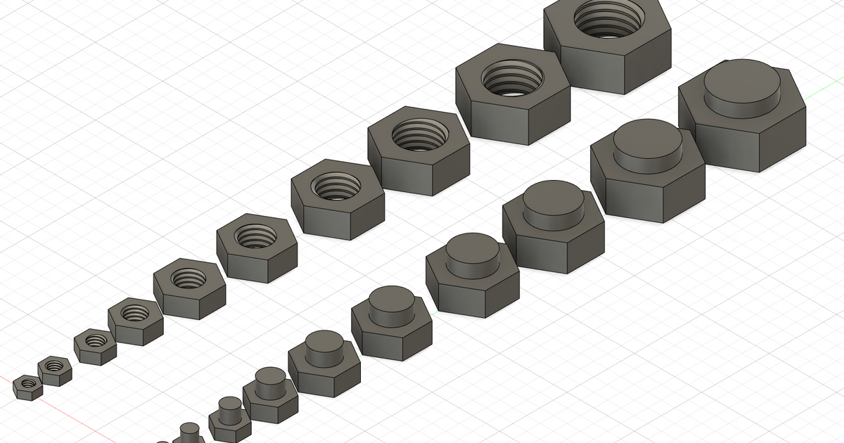 Metric nuts and bolts. M4, M5, M6, M8, M10, M12, M14, M16, M18, M20 ISO ...