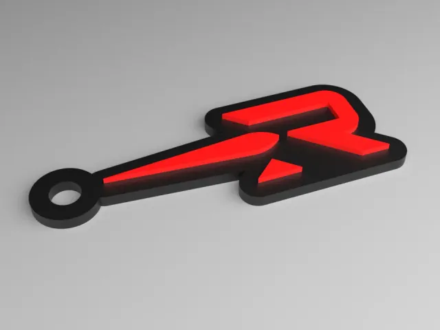 Rocket Lab Keyring - Logo Contoured (Raised)