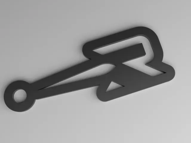 Rocket Lab Keyring - Logo Contoured (Punched)