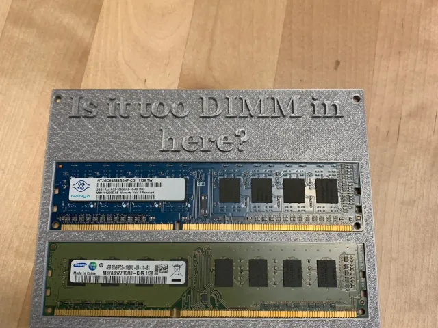RAM dad joke sign