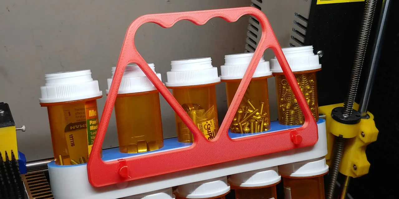 Pill Bottle Rack (Walgreens 32mm) by MrFlippant, Download free STL model