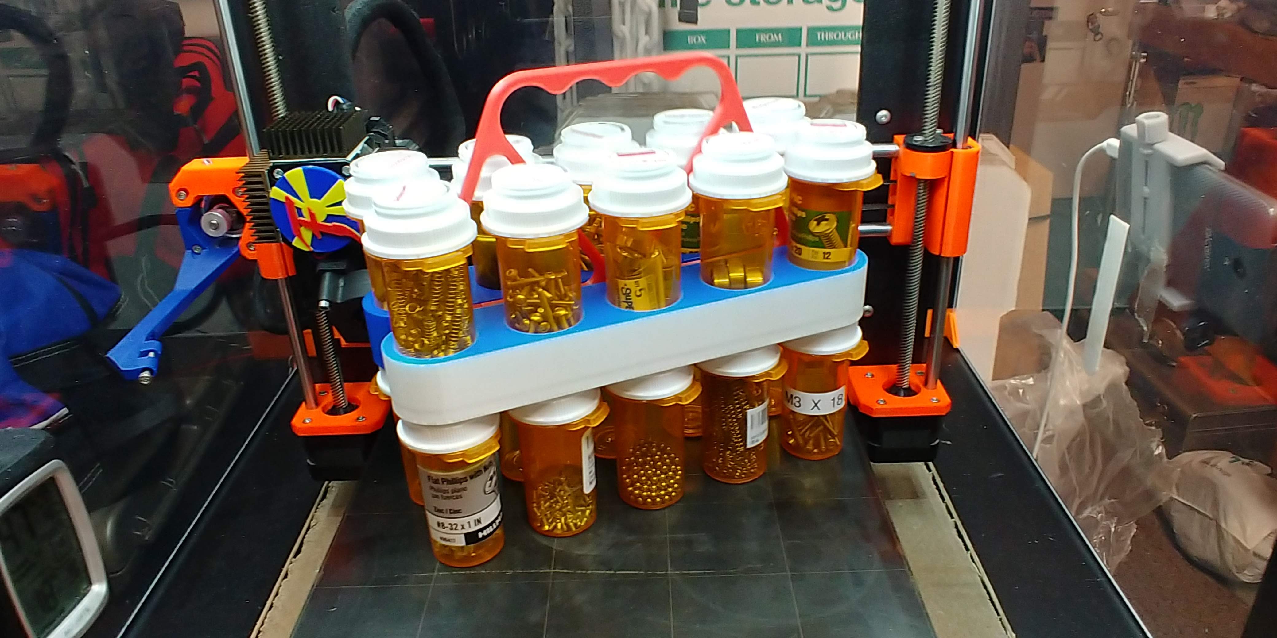 Carry Handle for Pill Bottle Rack