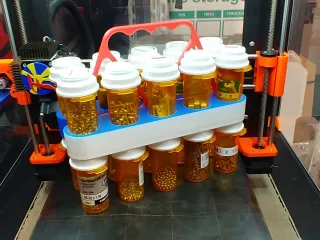 Pill Bottle Rack (Walgreens 32mm) by MrFlippant, Download free STL model