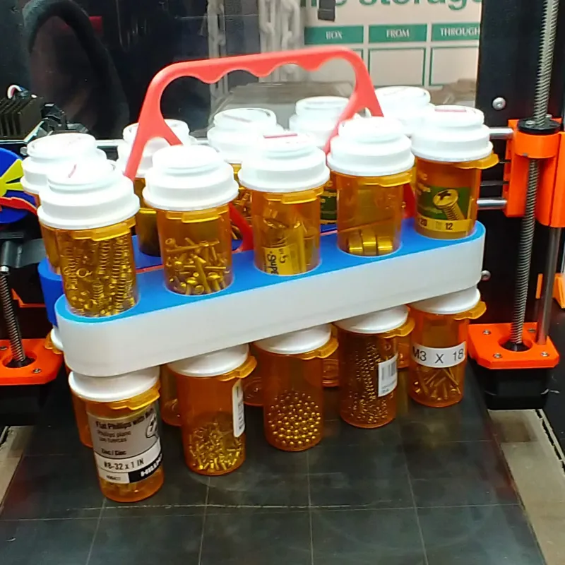 Pill Bottle Rack (Walgreens 32mm) by MrFlippant, Download free STL model