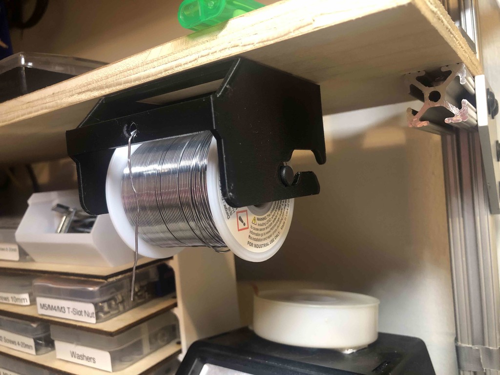 UnderMounted Solder Spool Holder by cromer Download free STL model