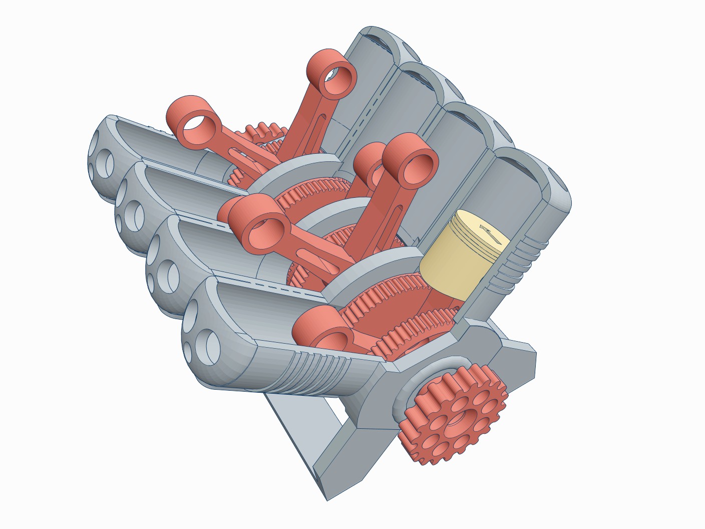 Miniatura 7 do modelo 3D V8 Engine Fidget 2.0