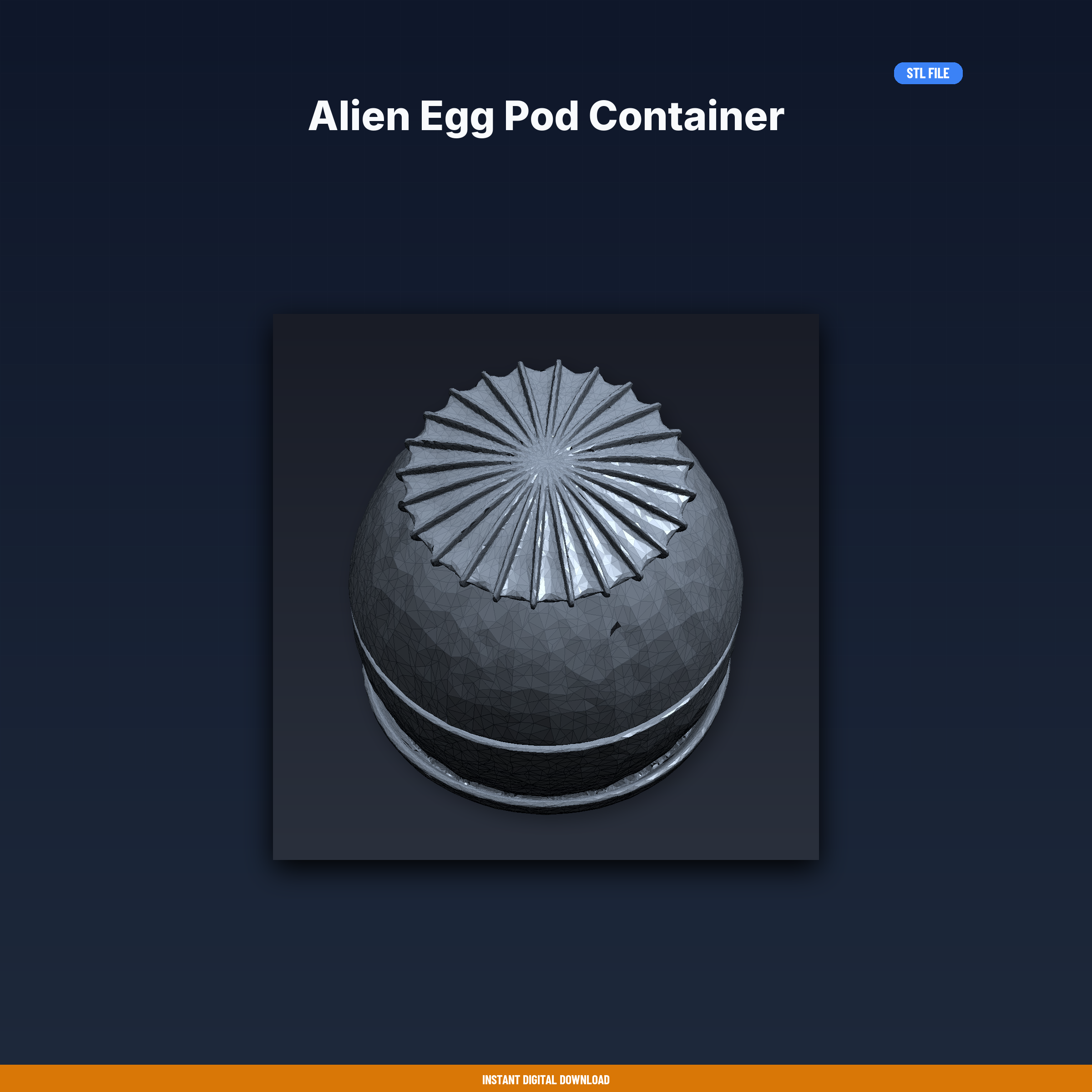 Alien Egg Pod Container - 3D Printable STL File