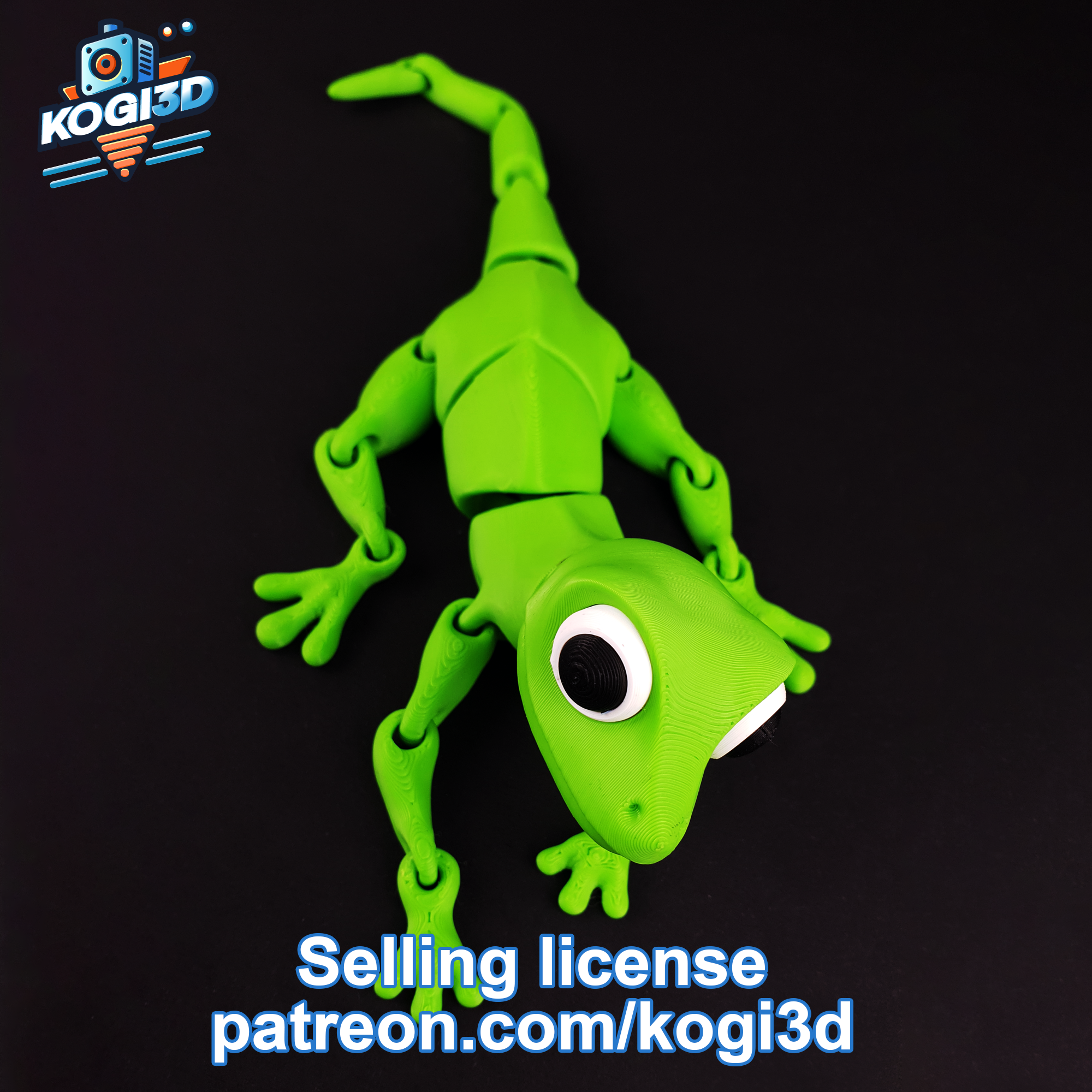 Miniatura 12 do modelo 3D Articulated Flexi Lizard Model