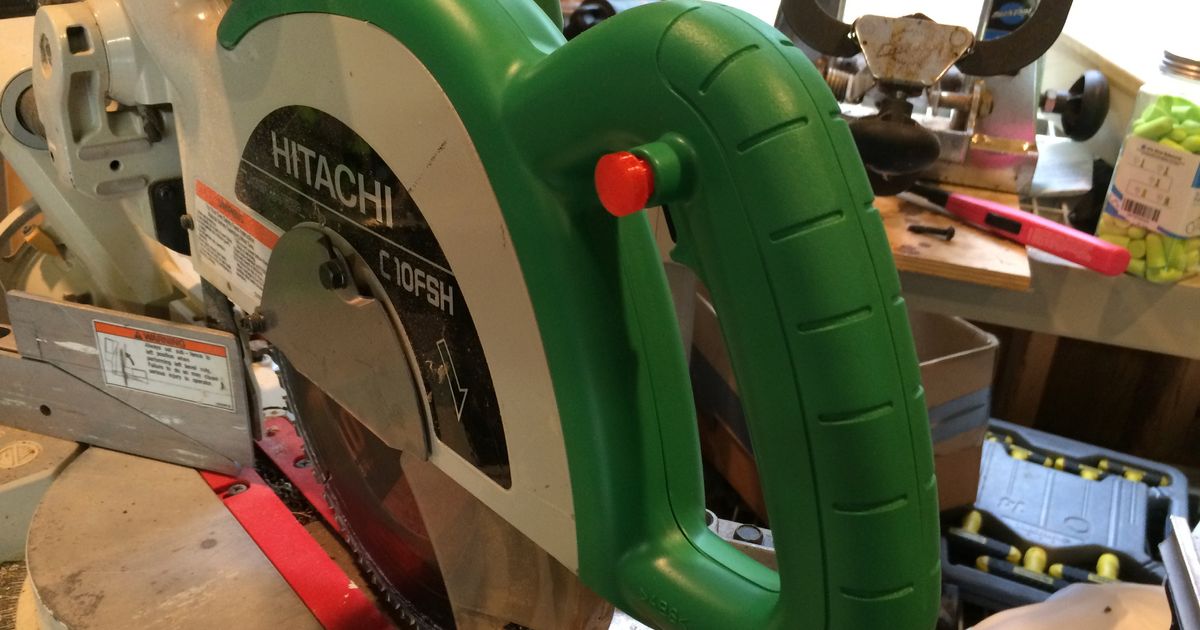 Hitachi Miter Saw safety button by Thomllama Download free STL model
