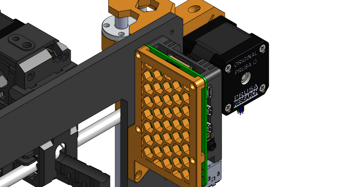 Armor Case Raspberry Pi Mount for Original Prusa MK3S+ Frame by 6d6178 ...