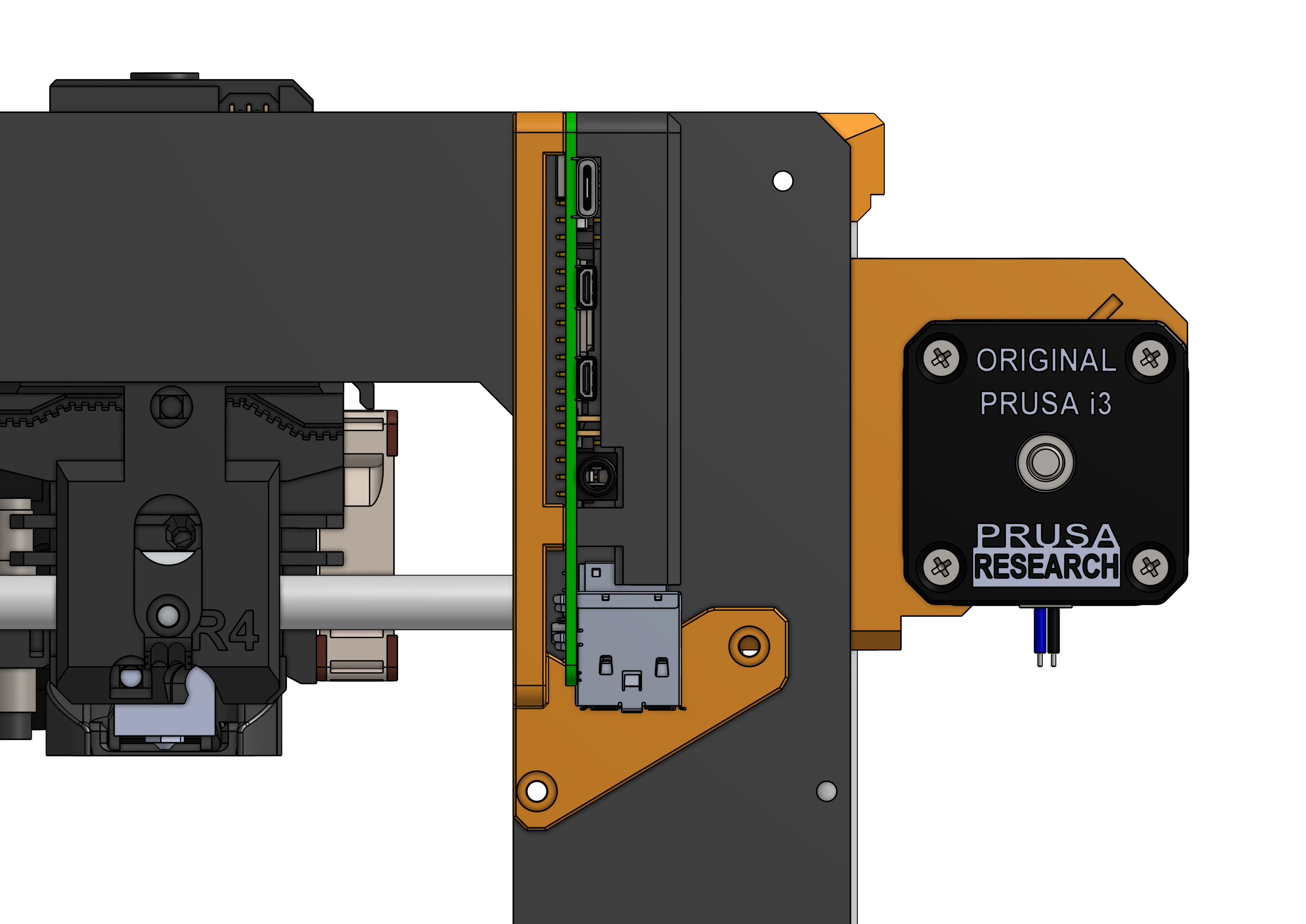 Armor Case Raspberry Pi Mount for Original Prusa MK3S+ Frame by 6d6178 ...