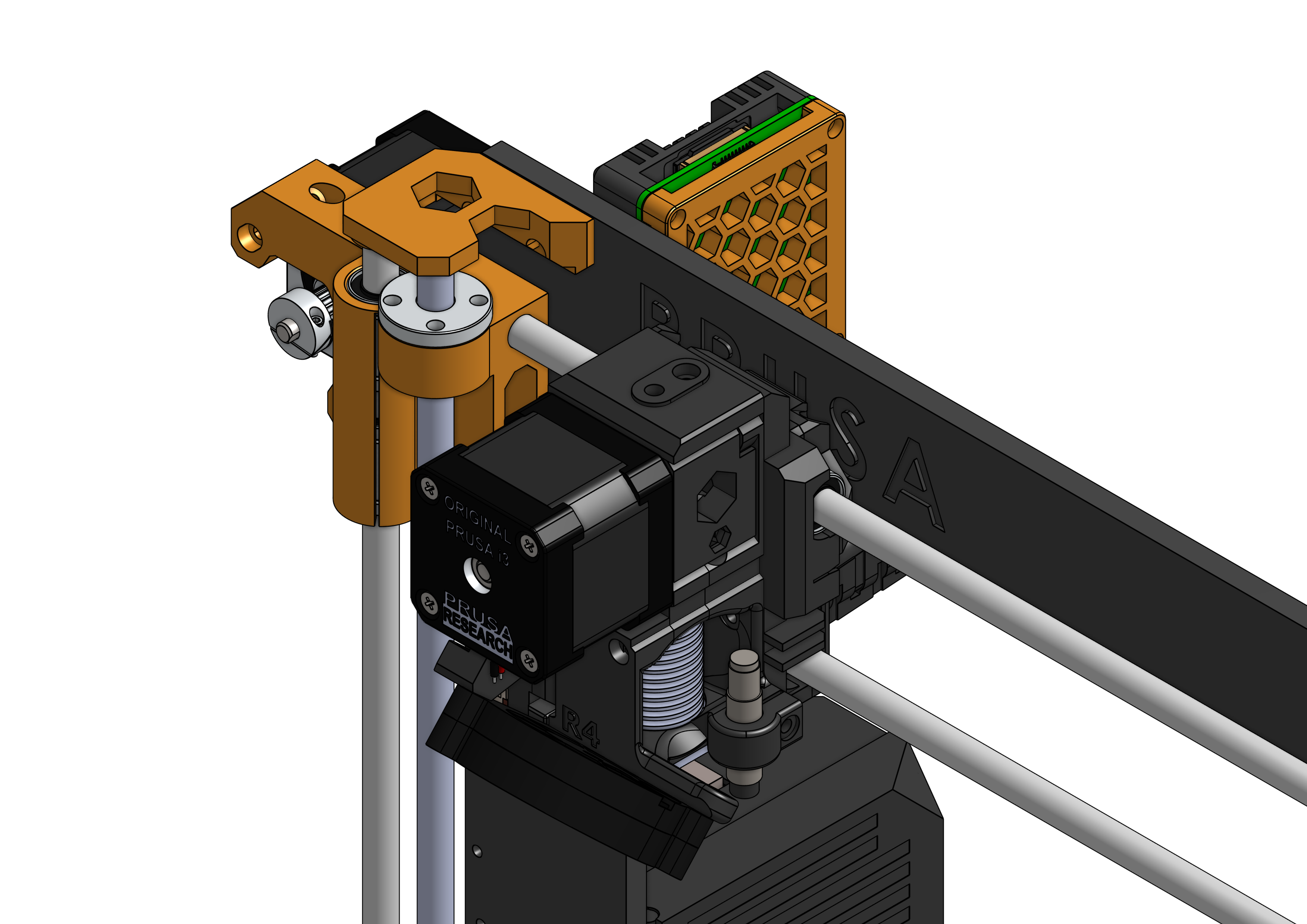 Armor Case Raspberry Pi Mount for Original Prusa MK3S+ Frame by 6d6178 ...