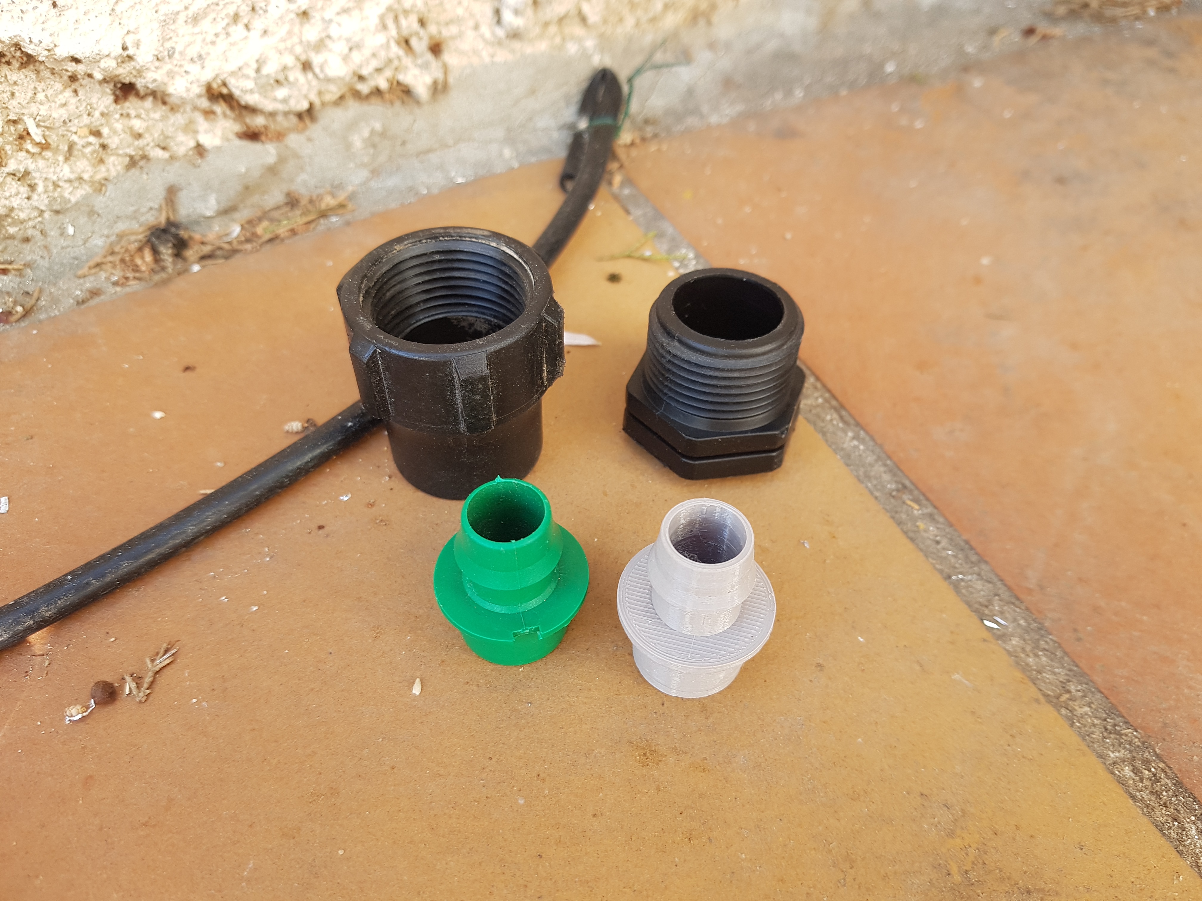 3D print of an insert for garden hose connection