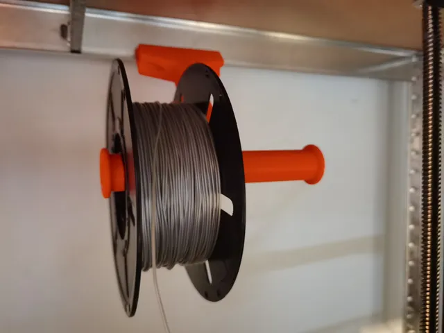 filament spool holder for heavy duty shelf