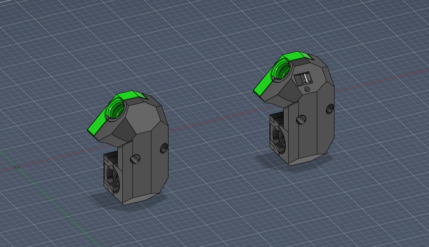 Pug Gantry Mount Remix: Toolhead Umbilical & Thermistor Option