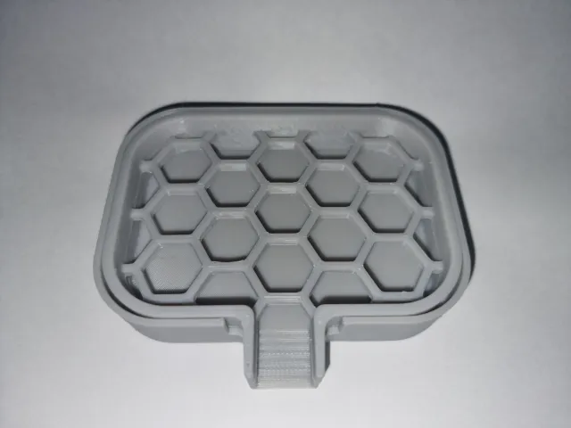 Self draining hexagon soap dish