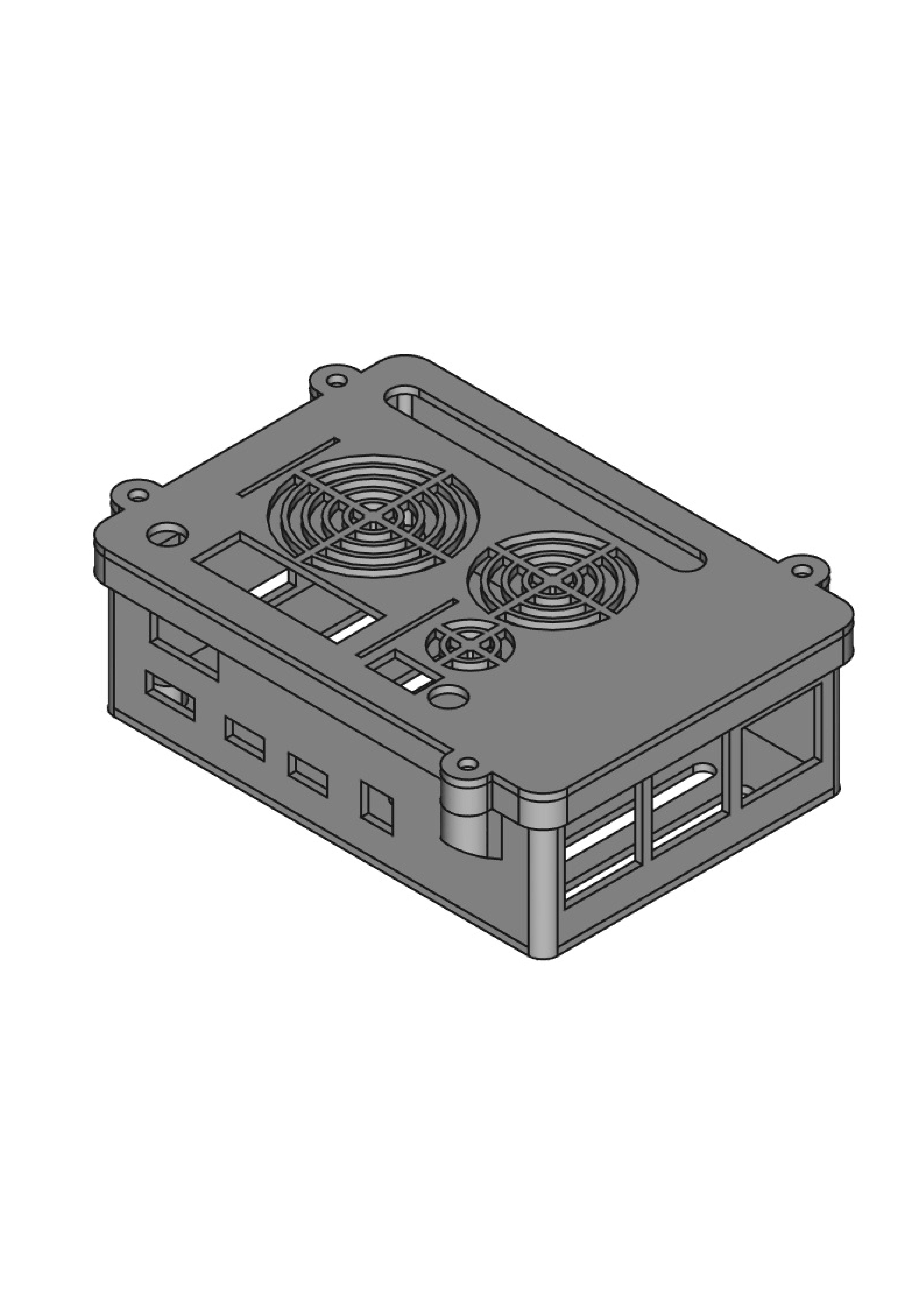 Raspberry Pi 3B+/4B Case for Waveshare PoE B/C hat