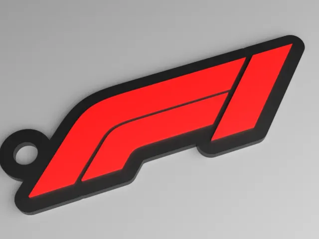 F1 Keyring - Formula 1 Logo Contoured (Raised)