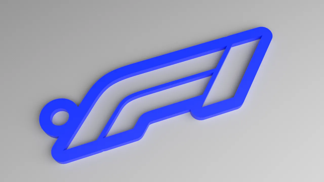 F1 Keyring - Formula 1 Logo Contoured (Punched) by Vector3dArt ...