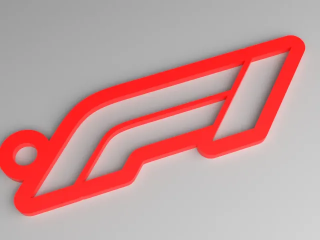 F1 Keyring - Formula 1 Logo Contoured (Punched)