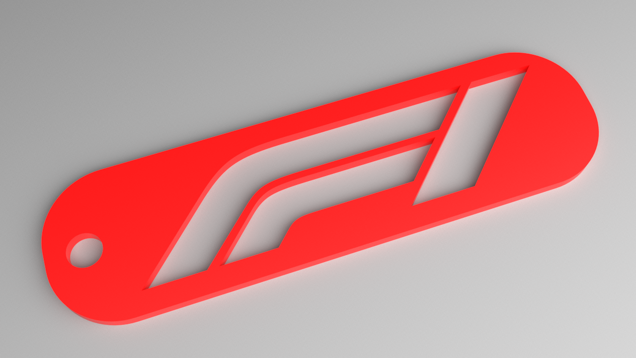 F1 Keyring - Formula 1 Logo Fob (Punched)