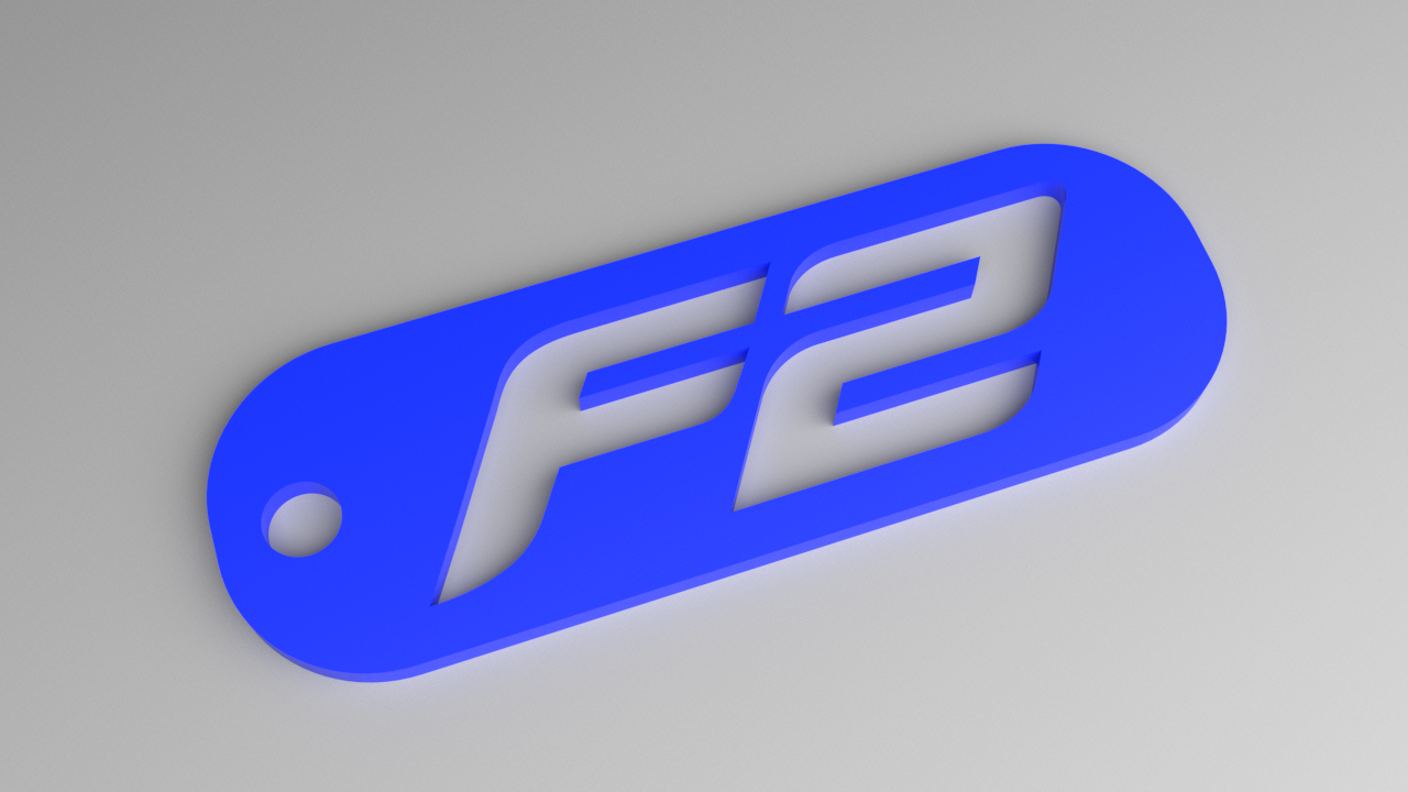 F2 Keyring - Formula 2 Logo Fob (Punched)