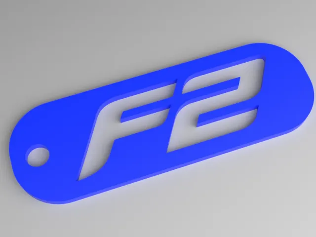 F2 Keyring - Formula 2 Logo Fob (Punched)
