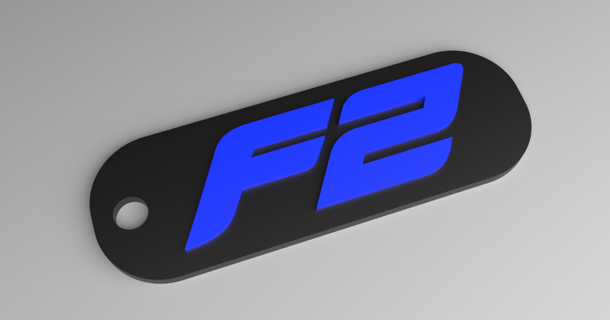 F2 Keyring Formula 2 Logo Fob Raised By Vector3dart Download Free