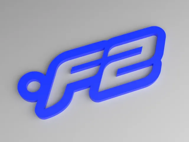 F2 Keyring - Formula 2 Logo Contoured (Punched)