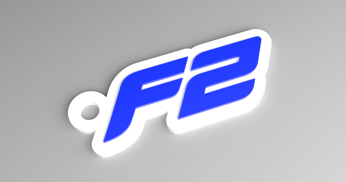 F2 Keyring - Formula 2 Logo Contoured (Raised) by Vector3dArt ...