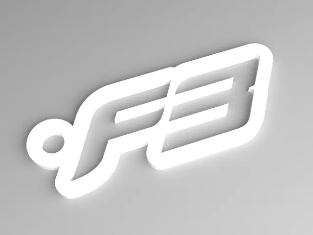 F3 Keyring - Formula 3 Logo Contoured (Punched)