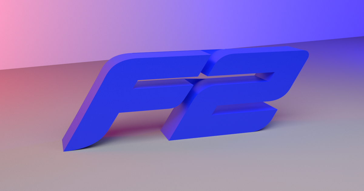 Formula 2 Logo - 3D Freestanding F2 Logo by Vector3dArt | Download free ...