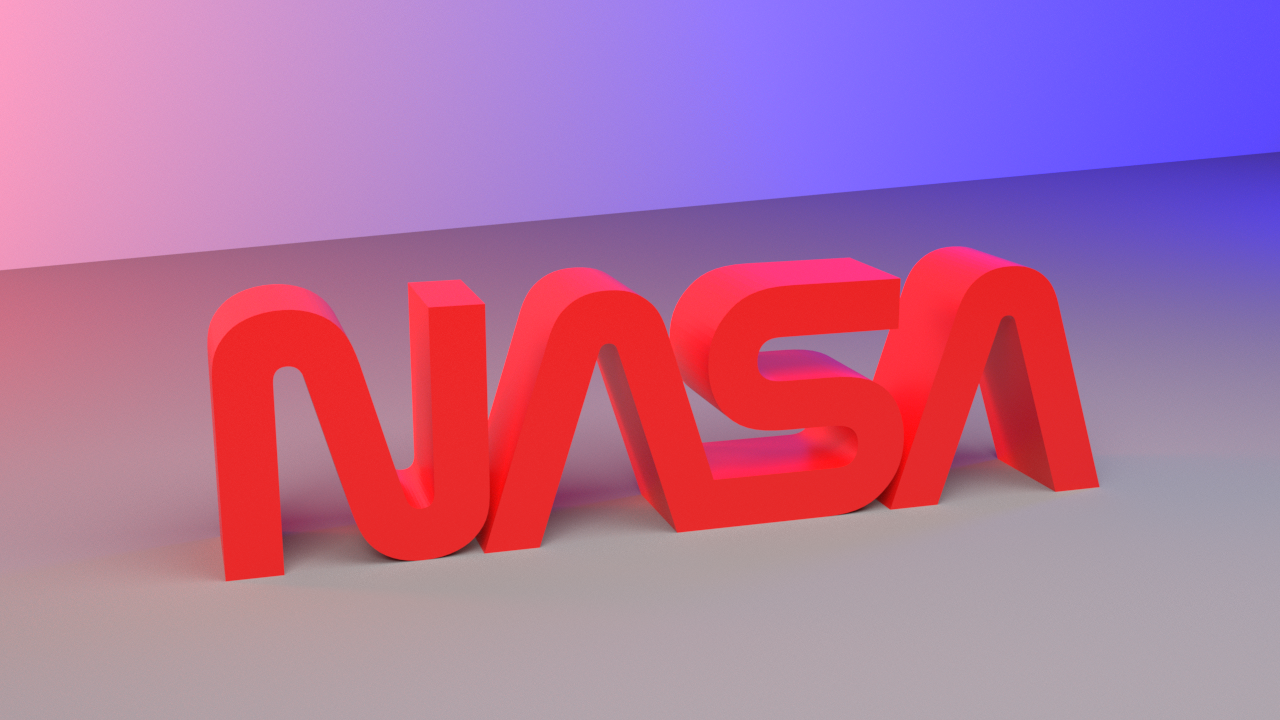 NASA Logo - 3D Freestanding NASA Worm Logo