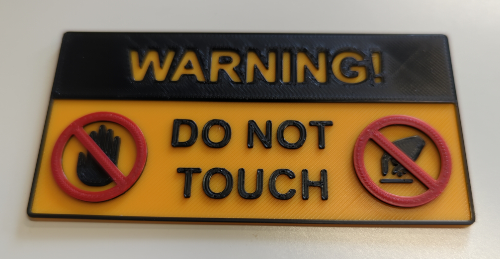 Miniatura 2 do modelo 3D Do Not Touch Sign - one piece