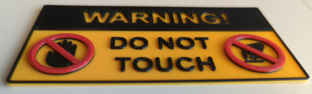 Miniatura 3 do modelo 3D Do Not Touch Sign - one piece