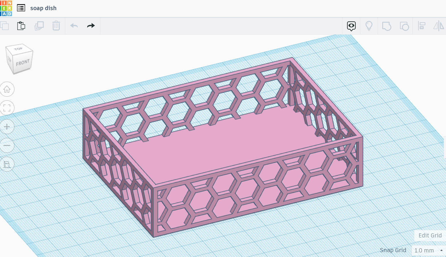 Miniatura 4 do modelo 3D Hexagon Pattern Soap Dish
