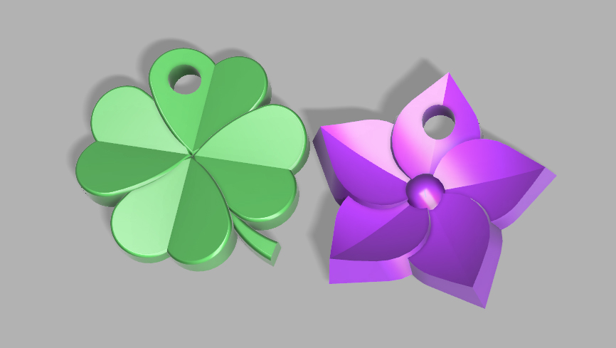 Clover and Blossom Keychain