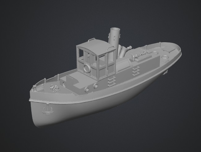 Classic Wooden Tugboat