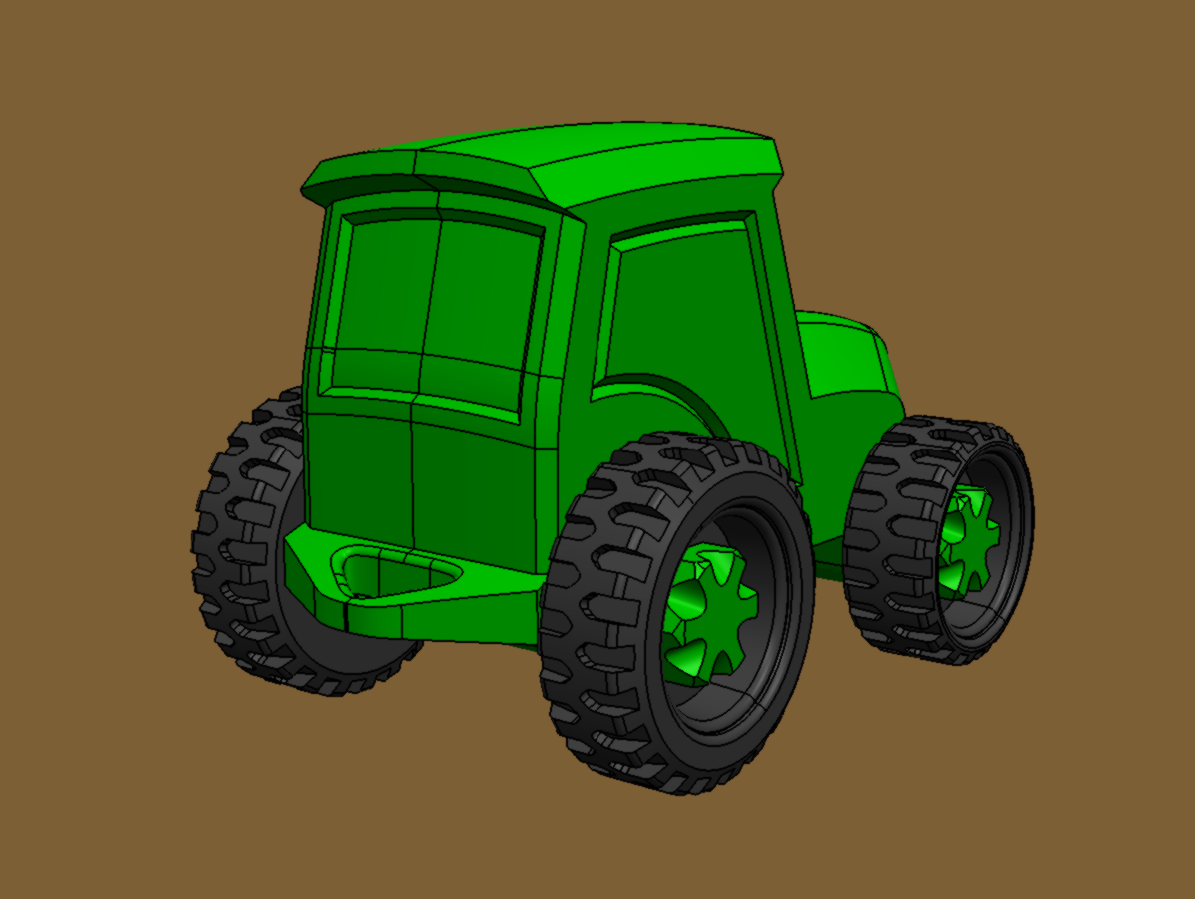 Miniatura 5 do modelo 3D Little pit stop - tractor