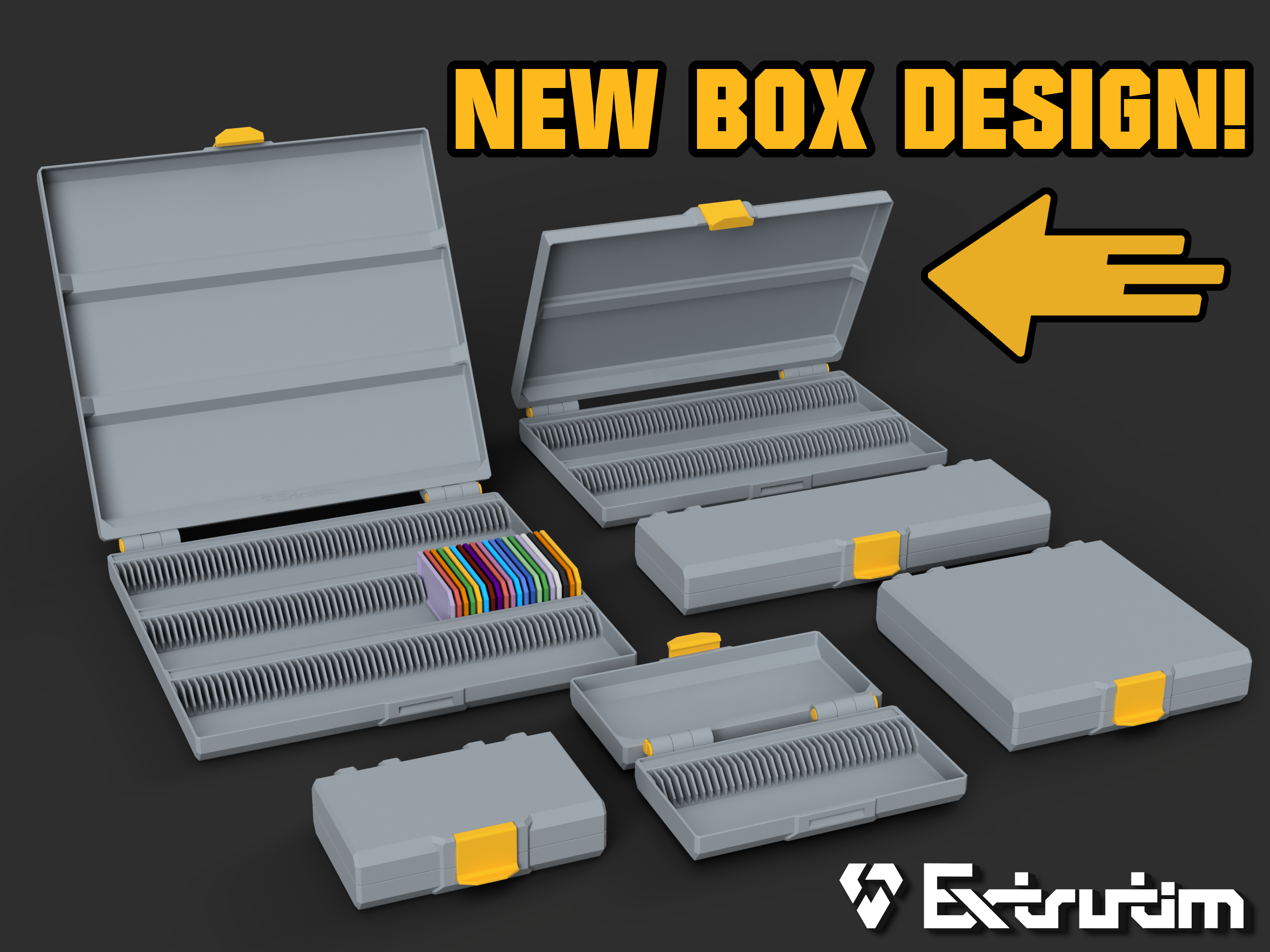 Filament Sample Box Infill / Color Swatch Fully Printable by Extrutim Download free STL