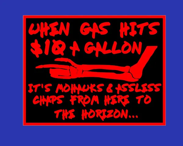 WHEN GAS HITS $10 A GALLON..., sign