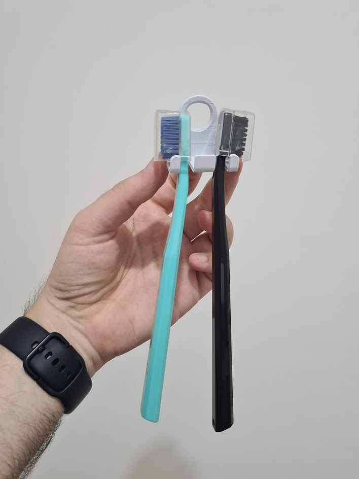 Dual Curaprox Toothbrush Holder by kauelima Download free STL model