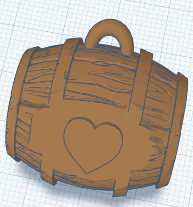 Small Barrel for Dog Ornament