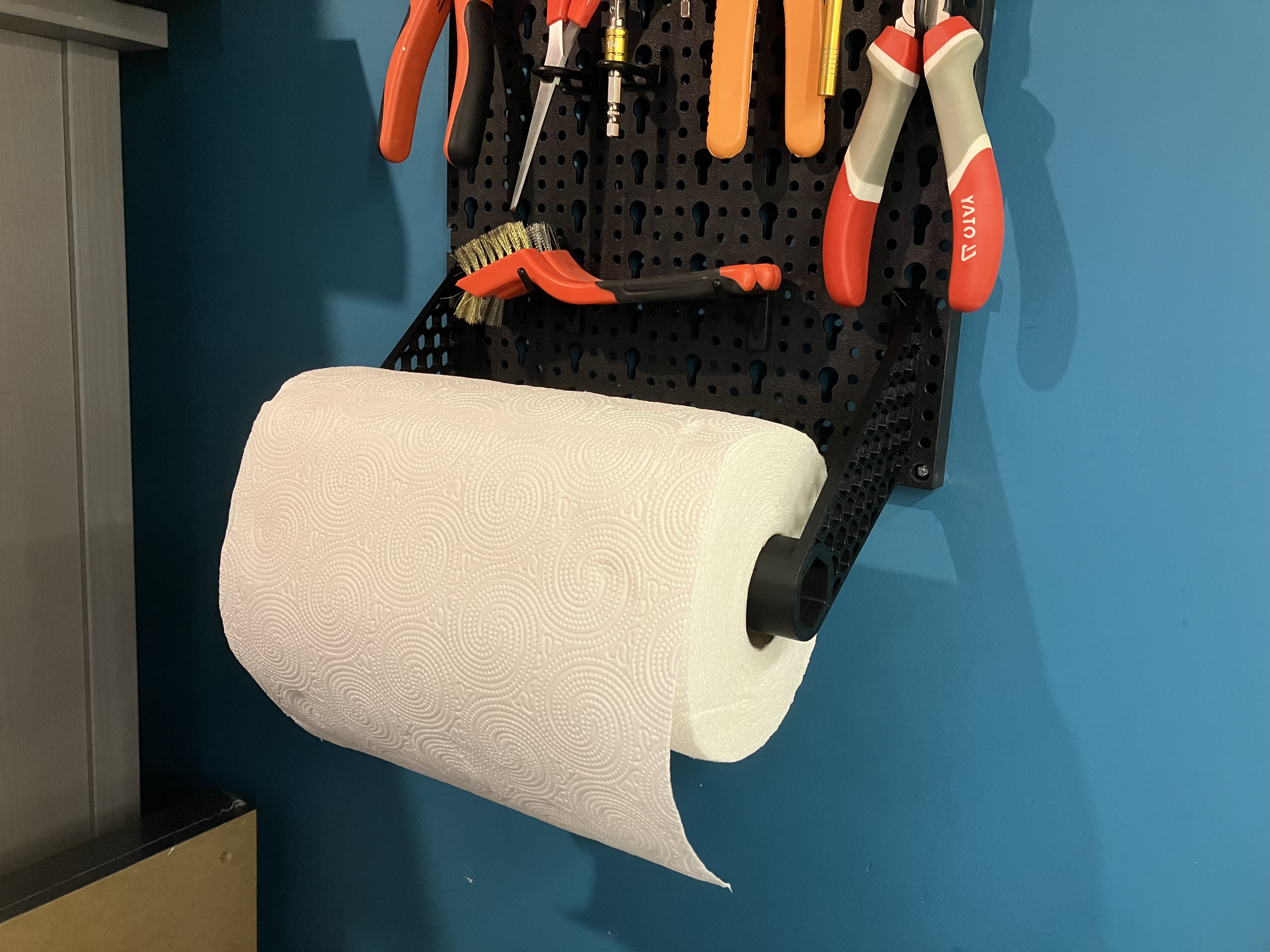 Hexagonal Paper Towel Holder for Lidl Pegboard