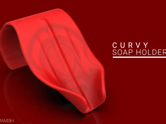 Curvy soap holder