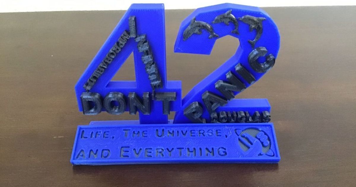 Hitchhiker's Guide 42 Life, the Universe, and Everything baseplate by