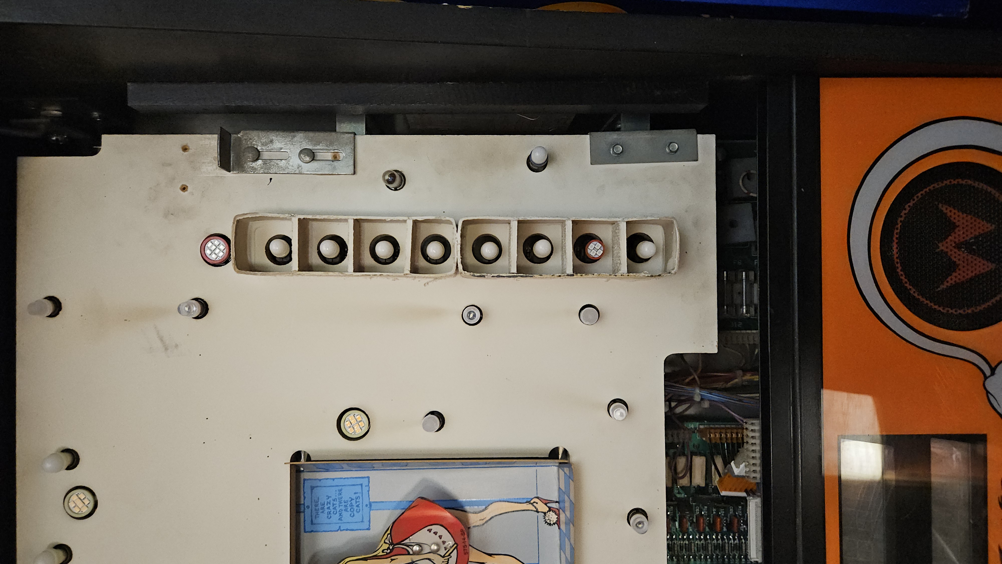 Bad Cats Pinball Backbox Light Baffle