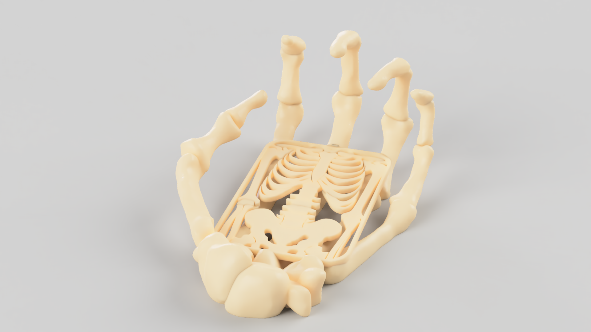 Skeleton hand [Soap Dish] by Eleton Download free STL model